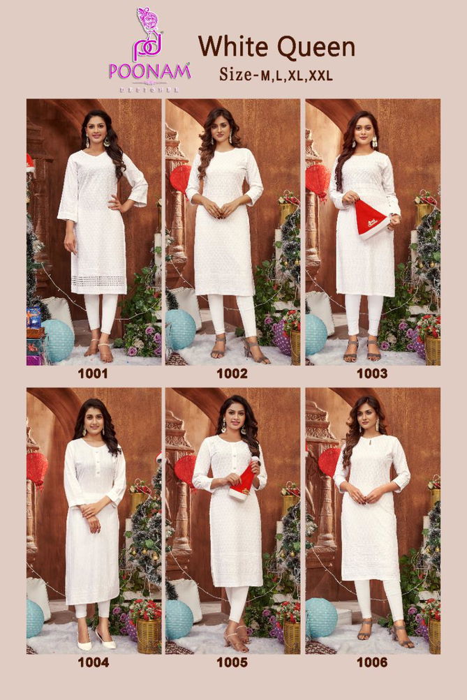 Poonam White Queen Festive Wear Wholesale Designer Kurtis
